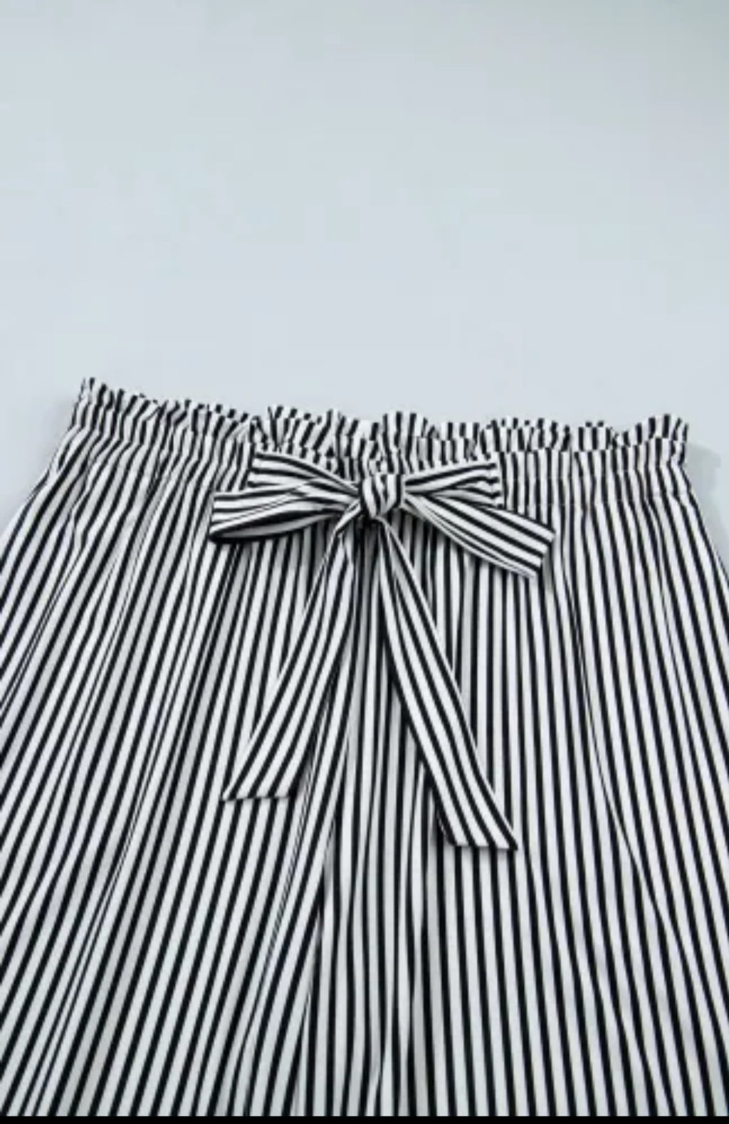 Black Stripe Plus Size Loose Straight Casual Pants